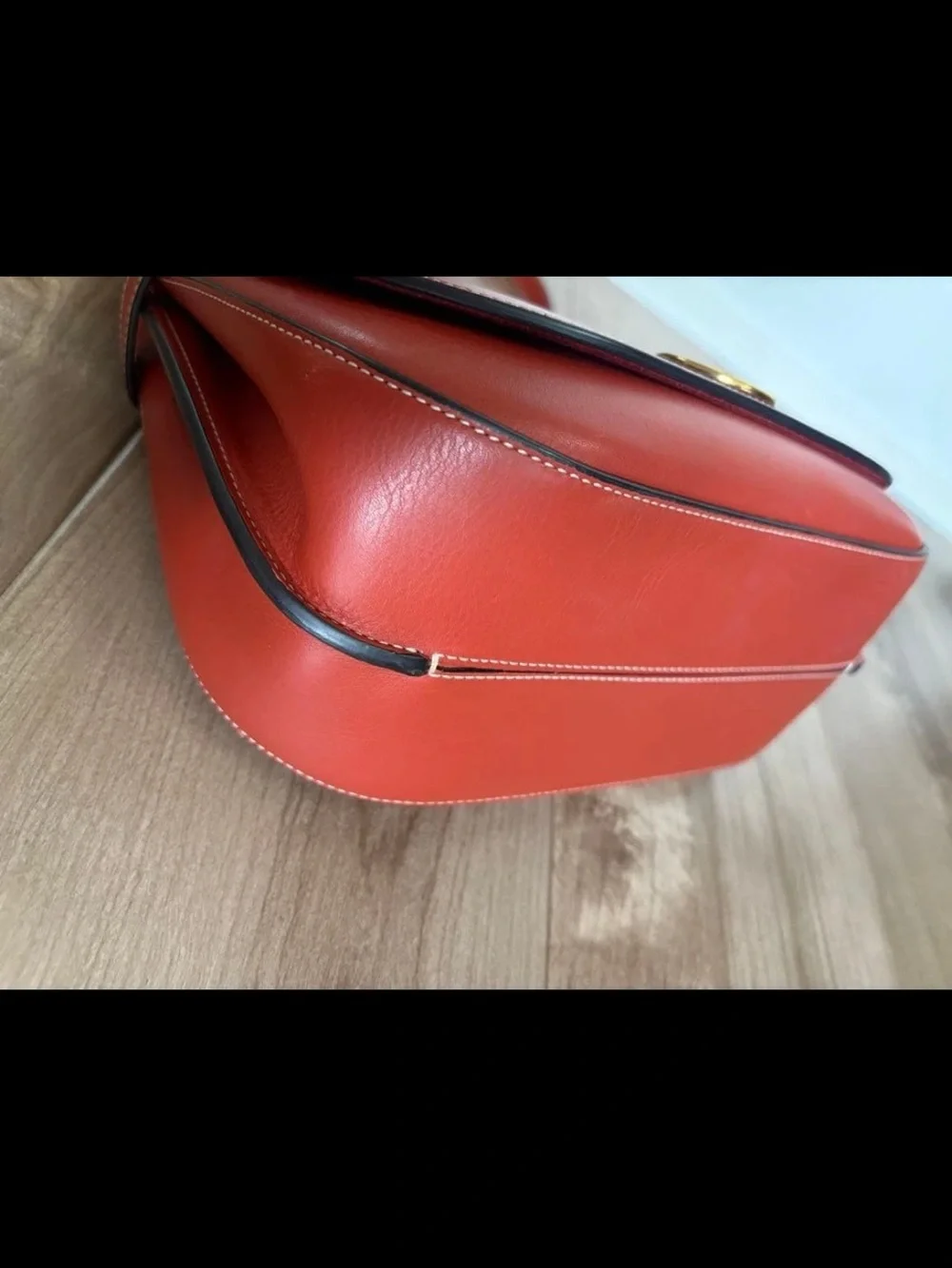 Mulberry Red Leather Crossbody Bag